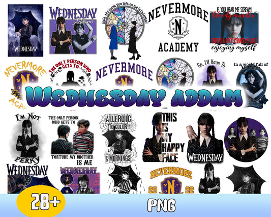 25+ Wednesday Addams PNG, Addams Family png file, Netflix series bundle, Wednesday bundle