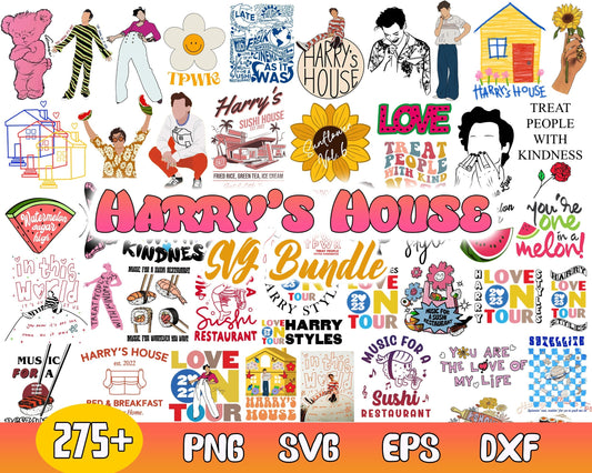 275+ Harry's House bundle svg png eps dxf, Harry Style Design, SVG Bundle, Digital Download, Harry's House Album
