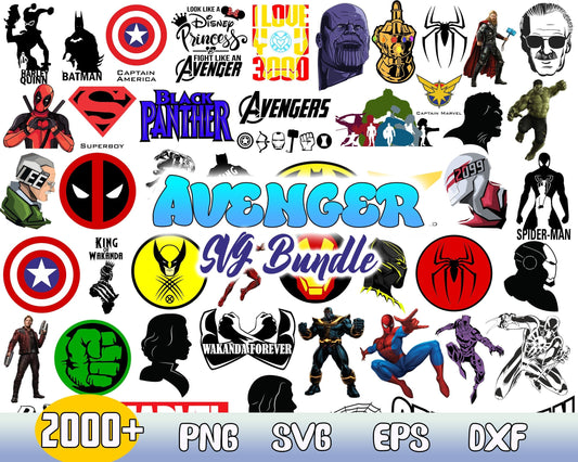 Avenger svg bundle - Marvel bundle svg - Digital download