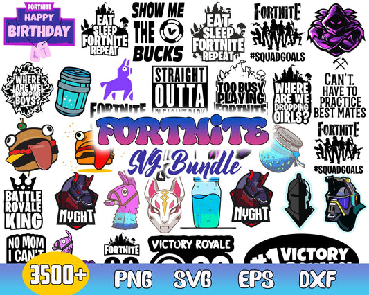 3500+ Fortnight Super Bundle svg, Bundle fortnight svg, eps, png