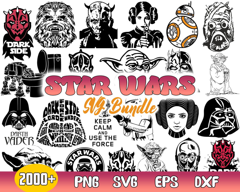 2000+ Bundle Star Wars Svg, Star Wars Svg , star Wars Characters svg, Mandalorian svg, Disney svg