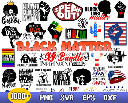 1000+ BLACK LIVES MATTER SVG MEGA BUNDLE 1.0