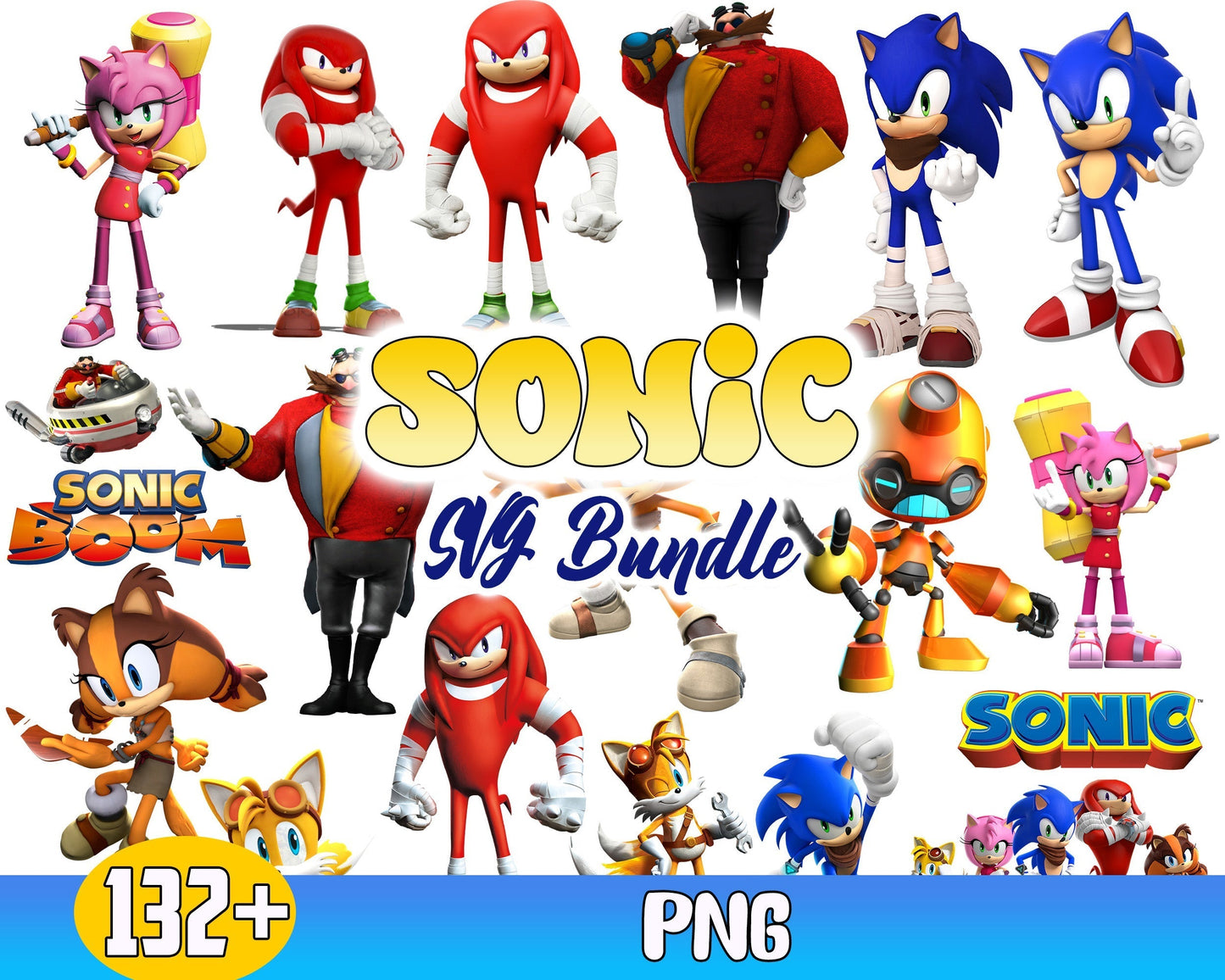 Sonic Svg Bundle, Svg Cricut, Svg Bundle, Sonic Svg, Cartoon Svg, Cut Files, Svg For Kids, Mom Svg, Family Svg