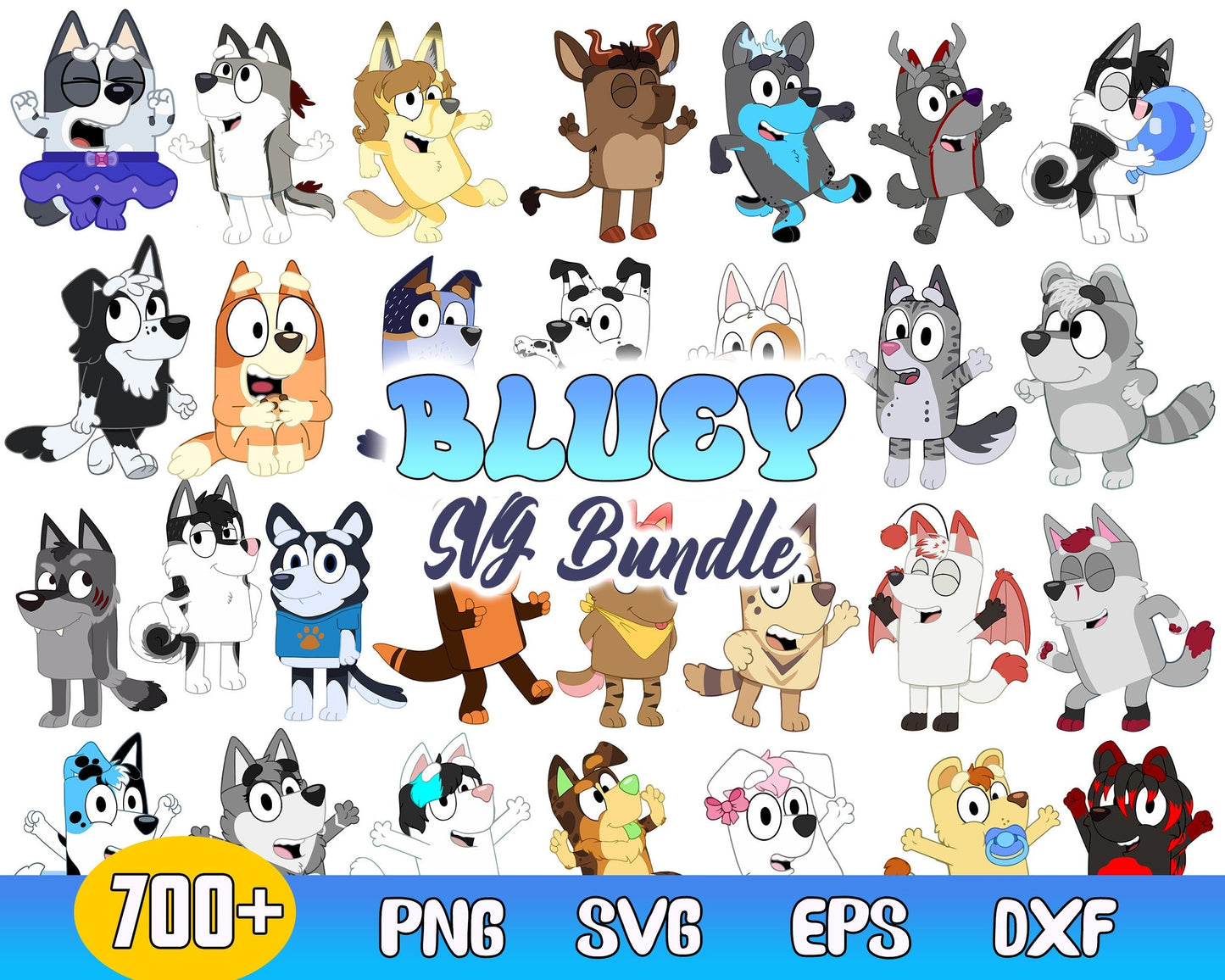 750+ Bluey svg, Bluey vector, bluey alphabeth, bluey cutfile, bluey clipart, bluey bundle