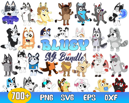 750+ Bluey svg, Bluey vector, bluey alphabeth, bluey cutfile, bluey clipart, bluey bundle