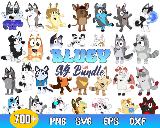 750+ Bluey svg, Bluey vector, bluey alphabeth, bluey cutfile, bluey clipart, bluey bundle
