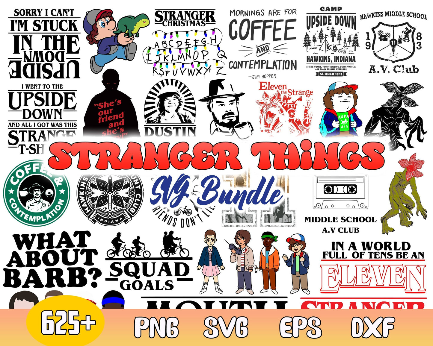 620+ Stranger Things SVG Bundle, Hellfire Club Svg, Stranger Things PNG Bundle