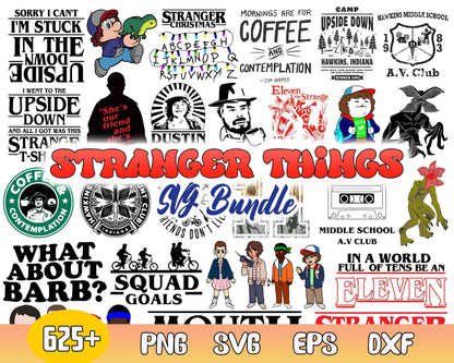620+ Stranger Things SVG Bundle, Hellfire Club Svg, Stranger Things PNG Bundle