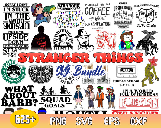 620+ Stranger Things SVG Bundle, Hellfire Club Svg, Stranger Things PNG Bundle