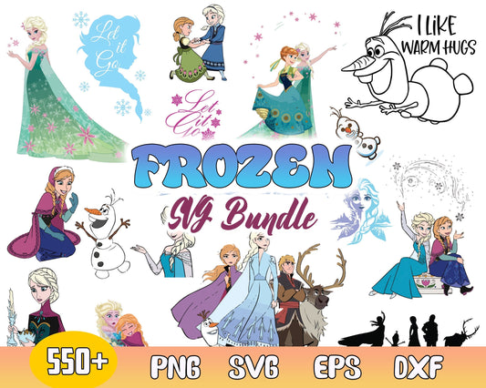 550+ Frozen SVG Bundle - Digital download
