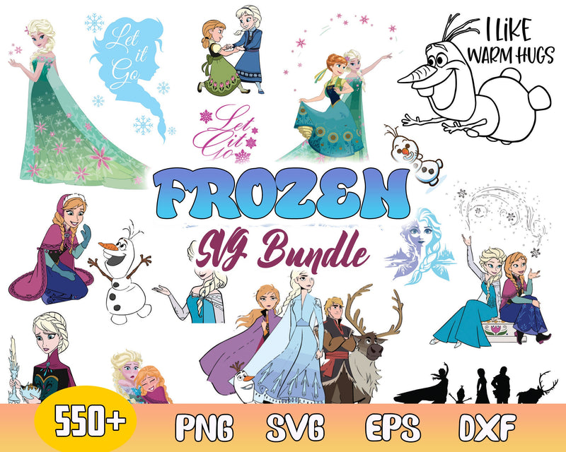 550+ Frozen SVG Bundle - Digital download