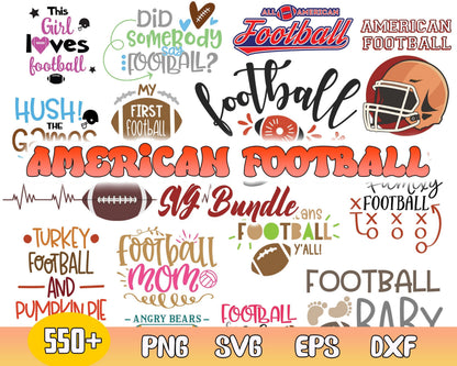 American Football Svg Bundle - Digital download