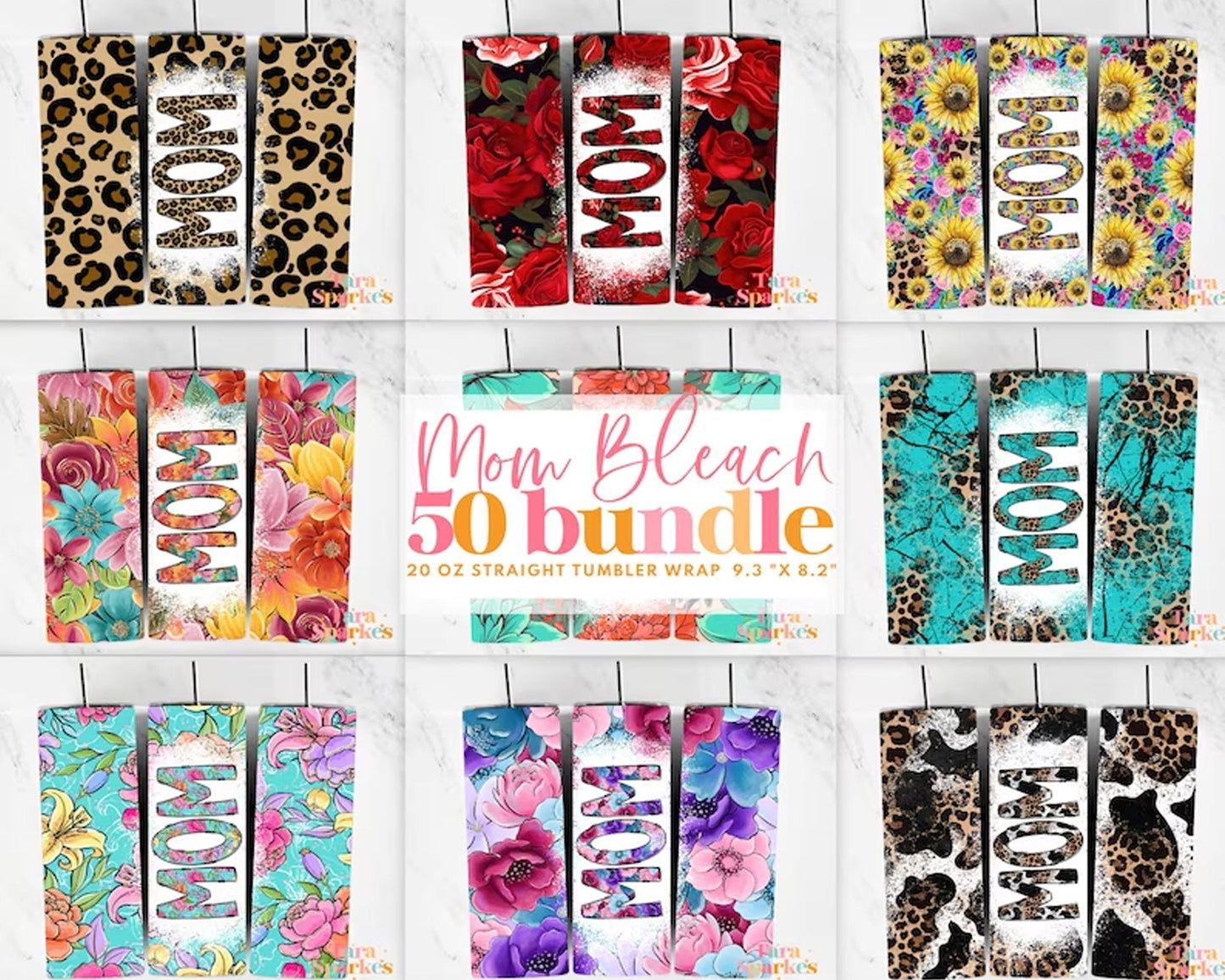 Mother's Day Tumbler Wrap bundle, Instant Download