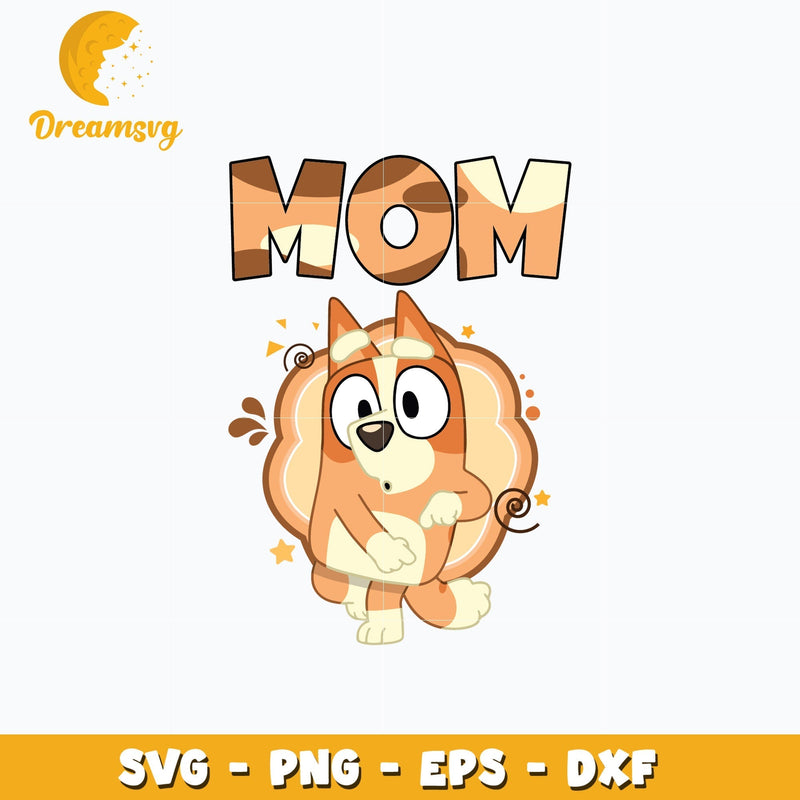 Bluey mom chilli cartoon svg