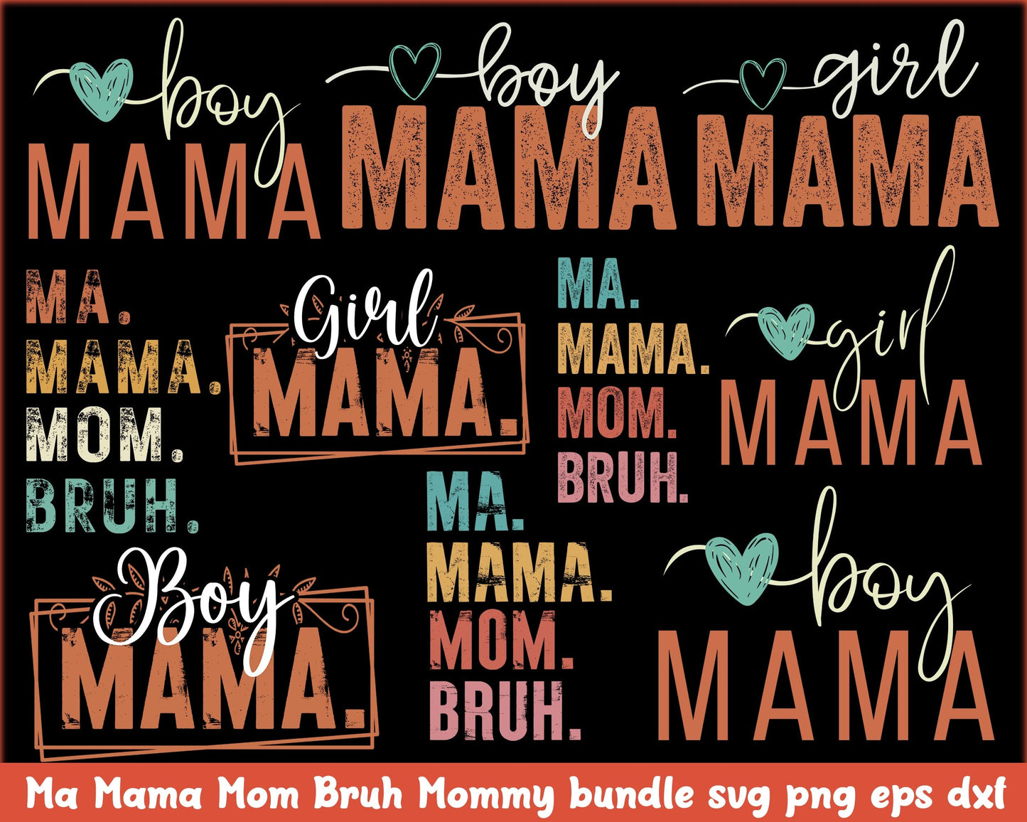 Ma Mama Mom Bruh Mommy And Me Funny Svg, Happy Mother Day, Mother's Day Svg, Mommy Svg, Mom Life Svg, Motherhood Svg