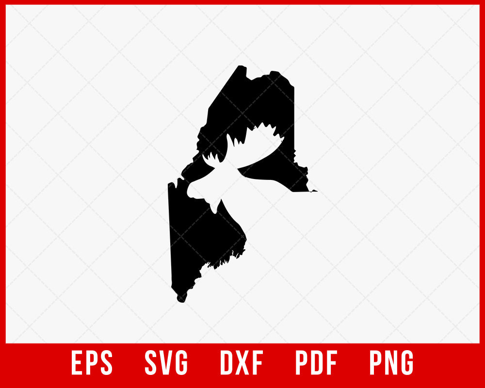 Maine Moose Hunting Gift SVG Cutting File Instant Download