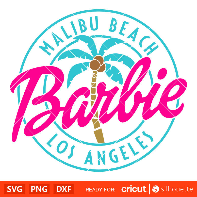 Malibu Beach Barbie Svg, Barbie Doll Svg, Girly Pink Svg, Retro Svg, Cricut, Silhouette Vector Cut File