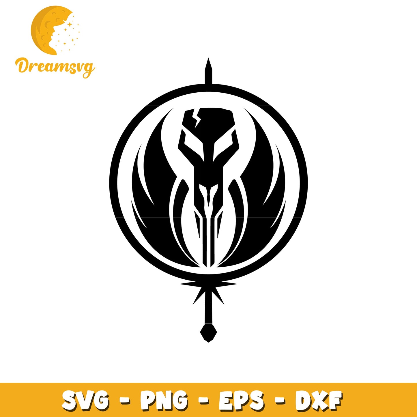 Mandalorian Skull SVG Design for Crafting Projects
