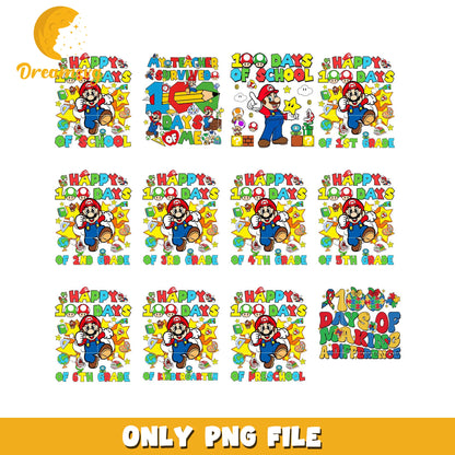 Super Mario SVG Bundle, Mario Birthday SVG, Super Mario Alphabet SVG, Mario Bros Clipart PNG Vector Files
