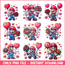 Supper Mario valentine bundle png