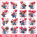 Supper Mario valentine bundle png
