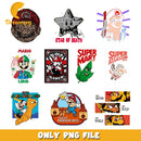 Super Mario world bundle png, Mario adventure world png