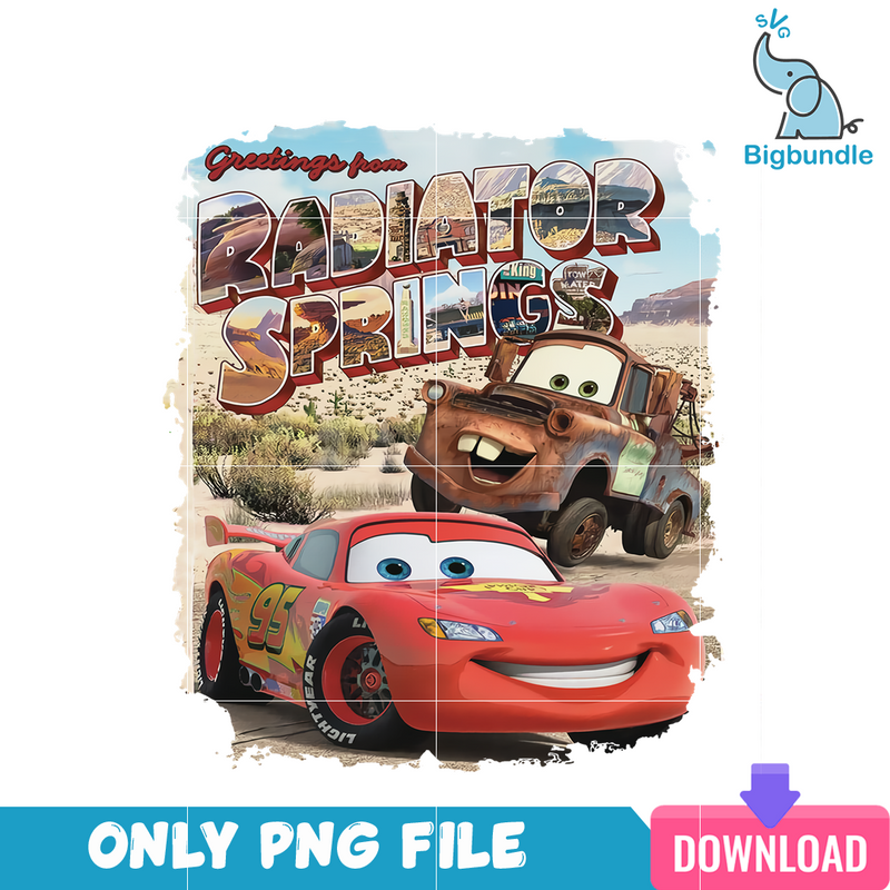 Radiator Springs McQueen Poster PNG