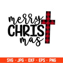 Merry Christmas Buffalo Cross Svg, Merry Christmas Svg, Buffalo Plaid&nbsp;Svg, Cricut, Silhouette Vector Cut File