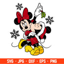 Merry Christmas Mickey &amp; Minnie Svg, Free Svg, Daily Freebies Svg, Cricut, Silhouette Vector Cut File