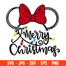 Merry Christmas Lights Minnie Mouse Svg, Free Svg, Daily Freebies Svg, Cricut, Silhouette Vector Cut File