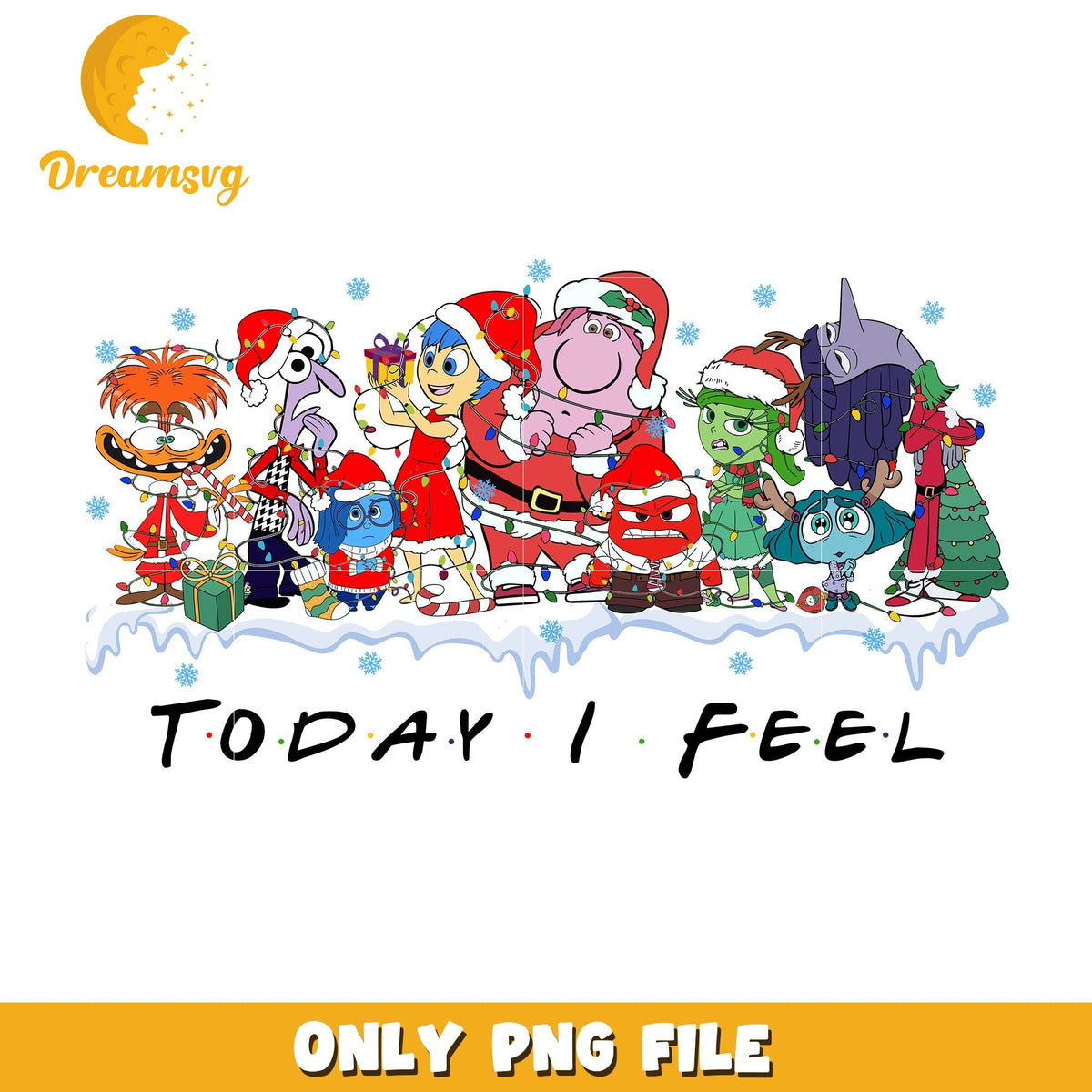 Merry christmas inside out 2 i feel  png, inside out 2 movie png