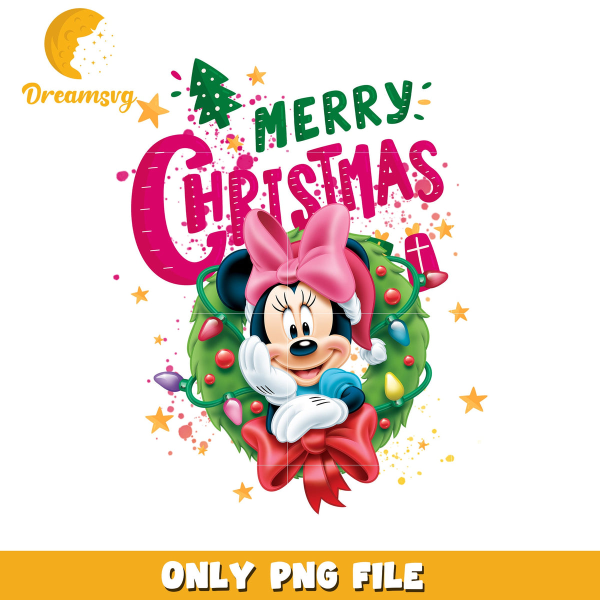 Merry christmas minnie png, holiday cheer png, disney festive png