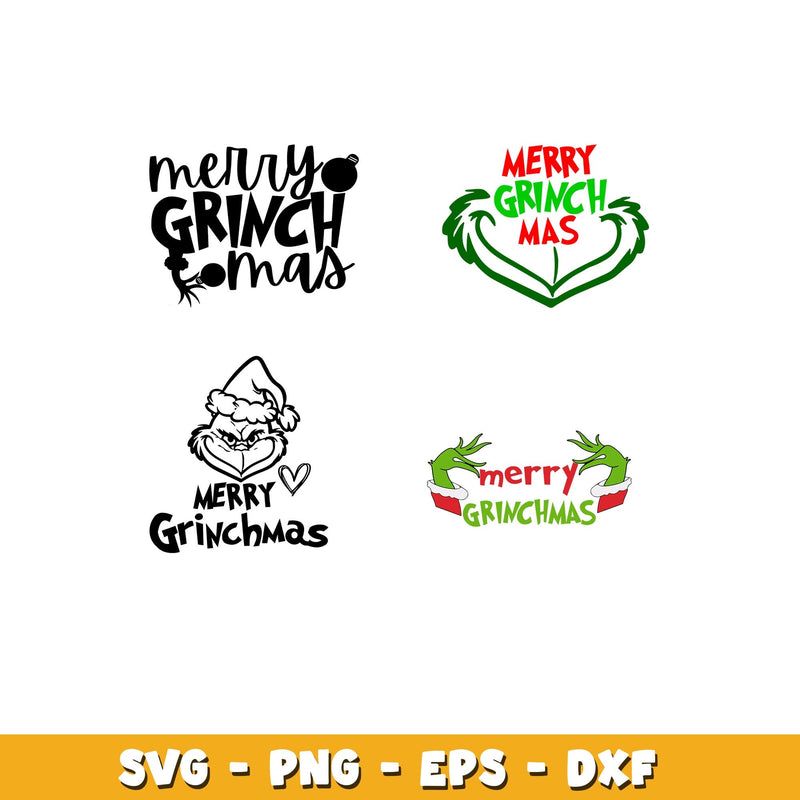 Merry Grinchmas Santa Hat svg,The Grinch bundle svg, cartoon svg