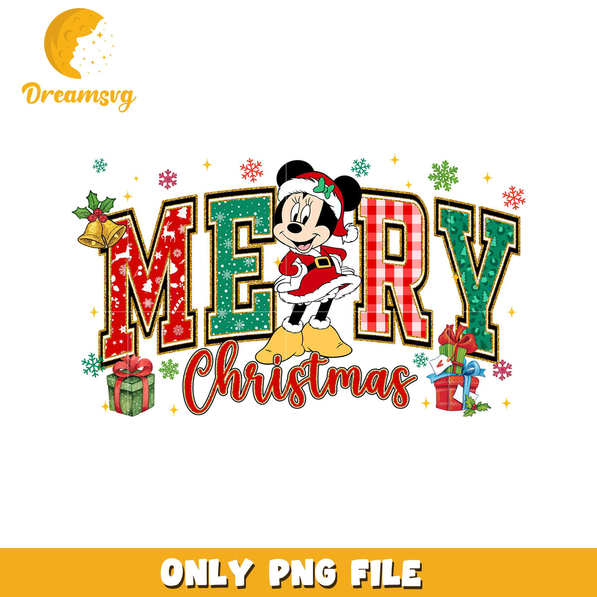 Merry minnie png, christmas sparkle png, disney winter png