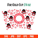 Messy Bun And Getting Shit Done Full Wrap Svg, Starbucks Svg, Coffee Ring Svg, Cold Cup Svg, Cricut, Silhouette Vector Cut File