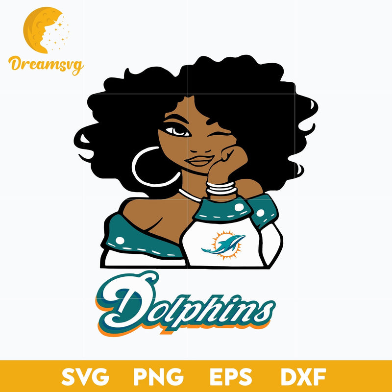 Miami Dolphins Girl Nfl Svg, Miami Dolphins Svg, Sport Svg, Nfl Svg, Png, Dxf, Eps Digital File.