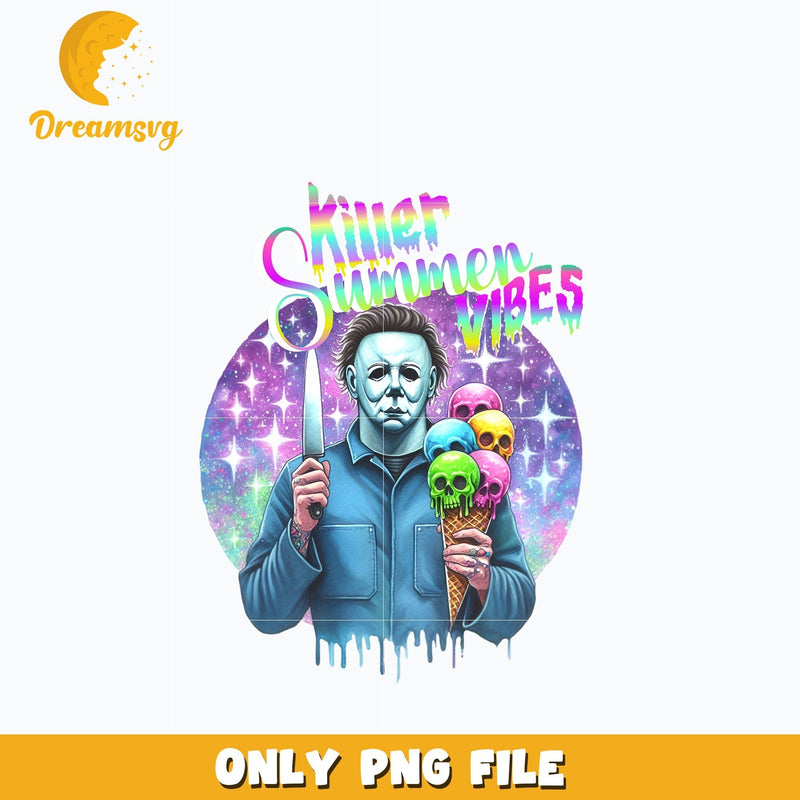 Michael myers killer summer vibes design png