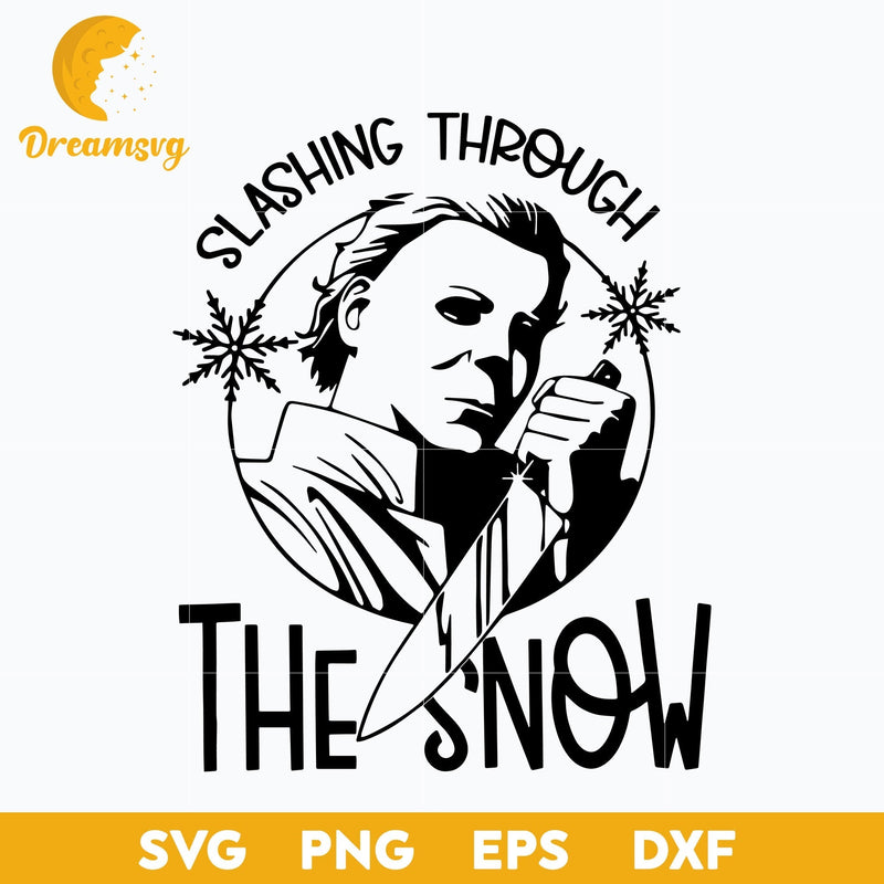 Michael Myers Sashing Through The Snow svg, Halloween svg, png, dxf, eps digital file.