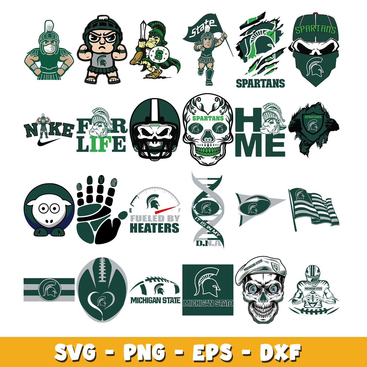 Logo Michigan State Spartans Bundle svg, Michigan State Spartans logo svg, ncaa svg