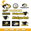 Michigan tech logo ncaa bundle svg, michigan tech football svg