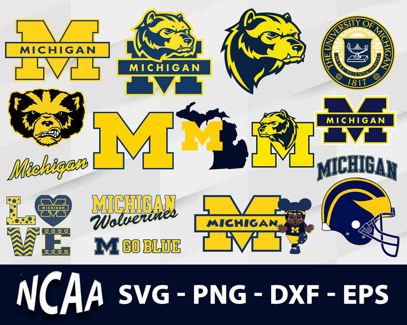 Michigan Wolverines Svg Bundle, Michigan Wolverines Svg, Sport Svg, Ncaa Svg, Png, Dxf, Eps Digital file.