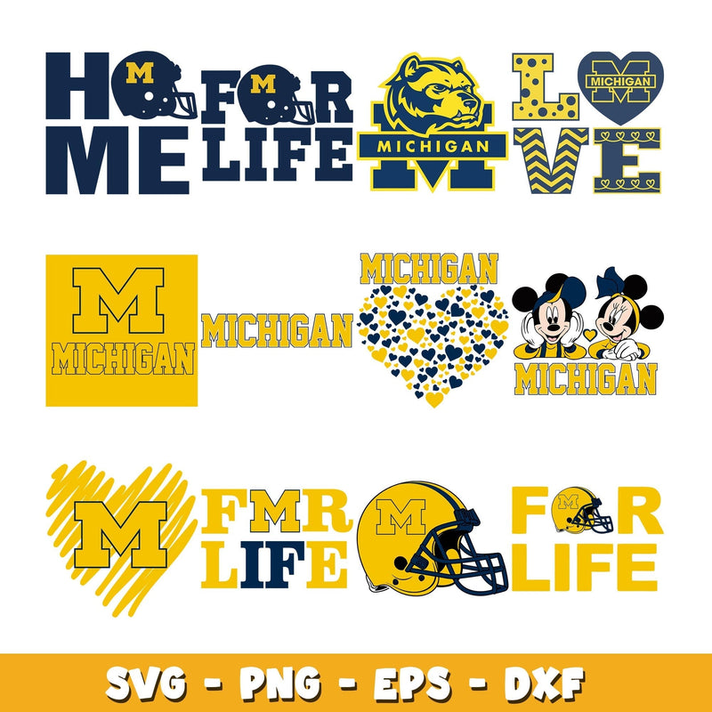 Michigan Wolverines logo Bundle svg, Michigan Wolverines logo svg, ncaa svg