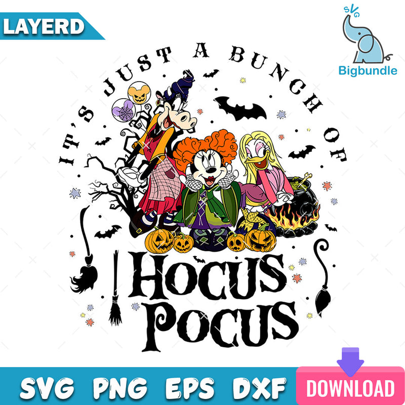 Mickey And Friends Cosplay Hocus Pocus SVG, Disney hocus pocus svg