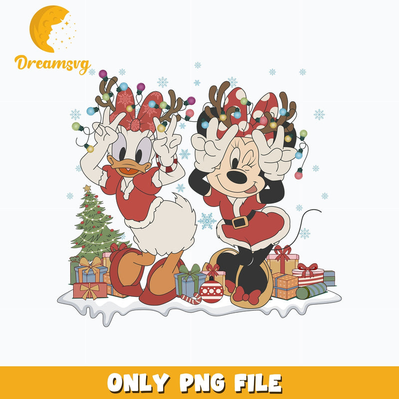 Mickey Daisy Retro Christmas png