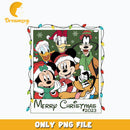 Mickey Family Retro Christmas png