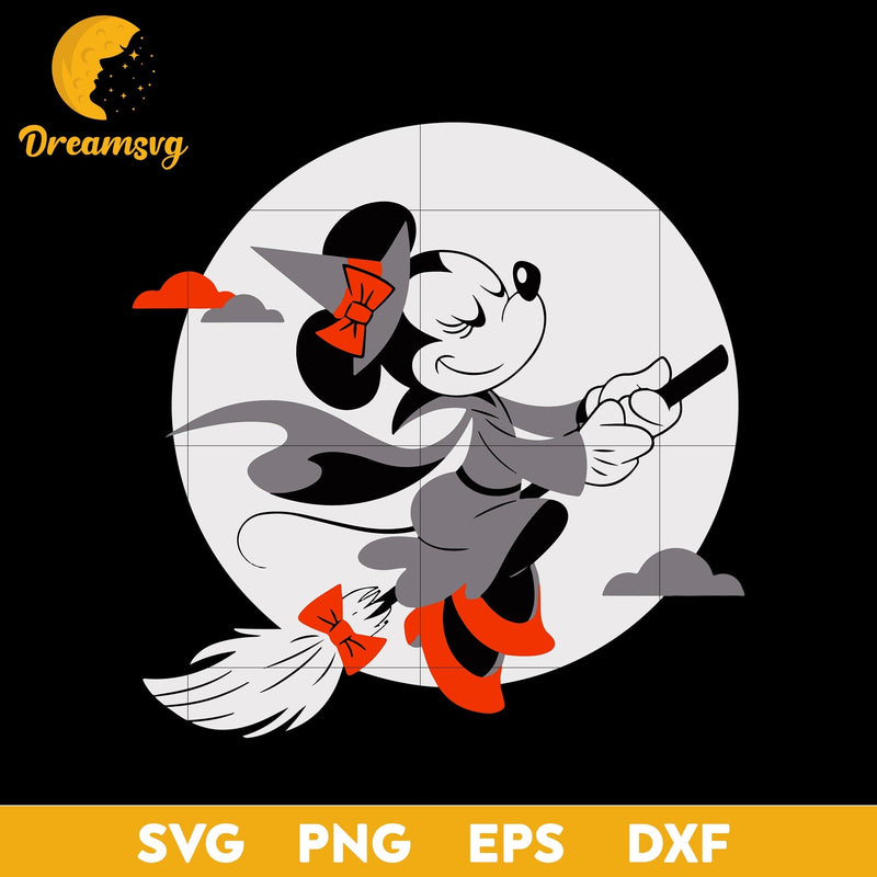 Mickey Flying Witch svg, Halloween svg, png, dxf, eps digital file.