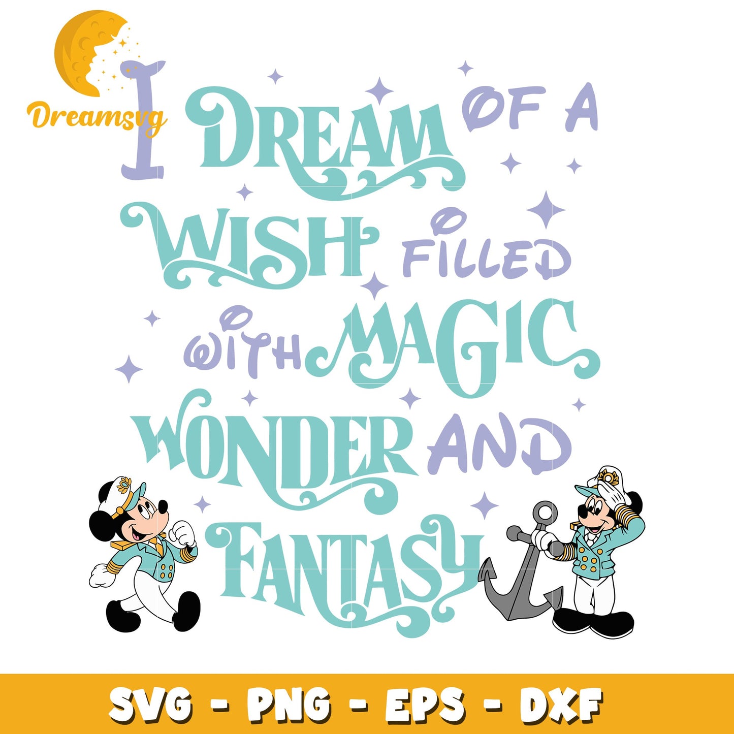 Mickey Mouse Fantasy SVG Cut File
