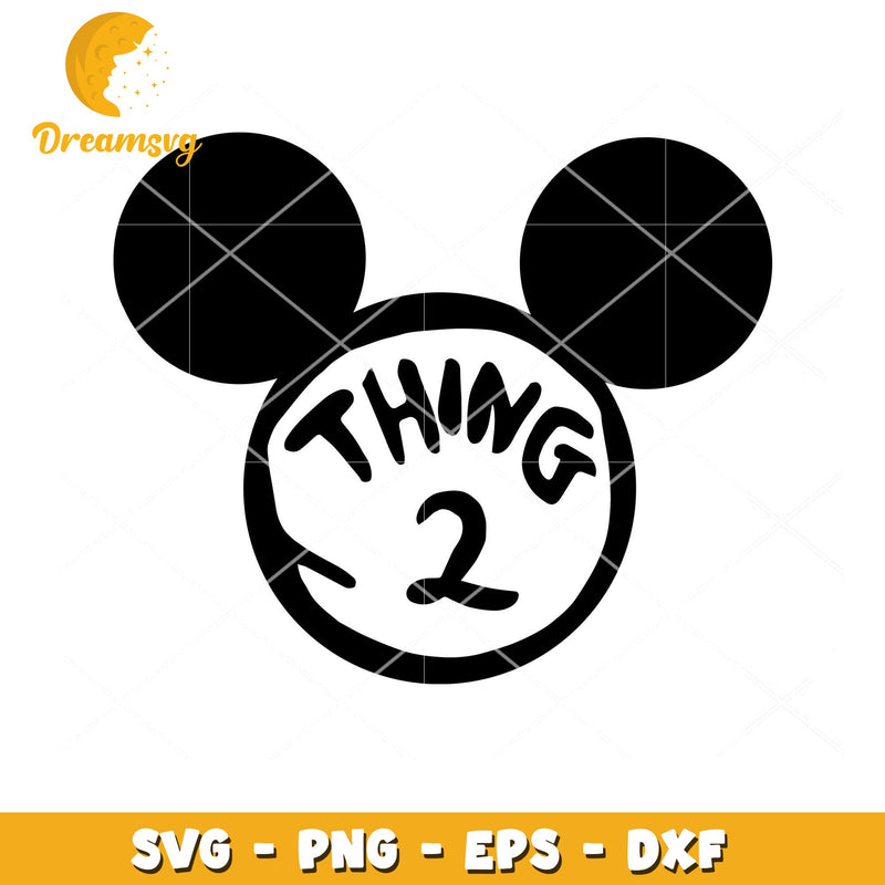 Mickey Mouse Thing 2 SVG Cut File