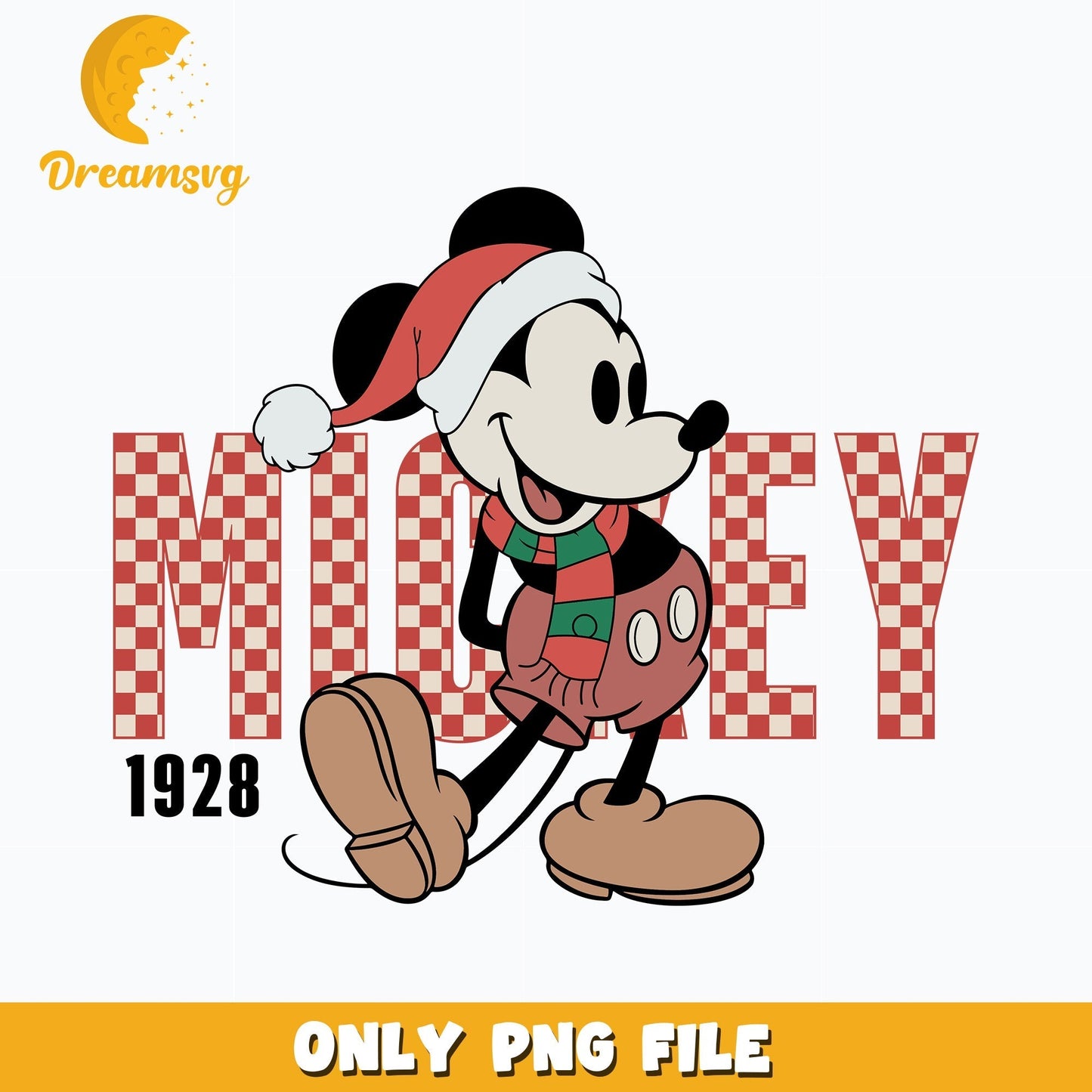 Mickey Retro Christmas png