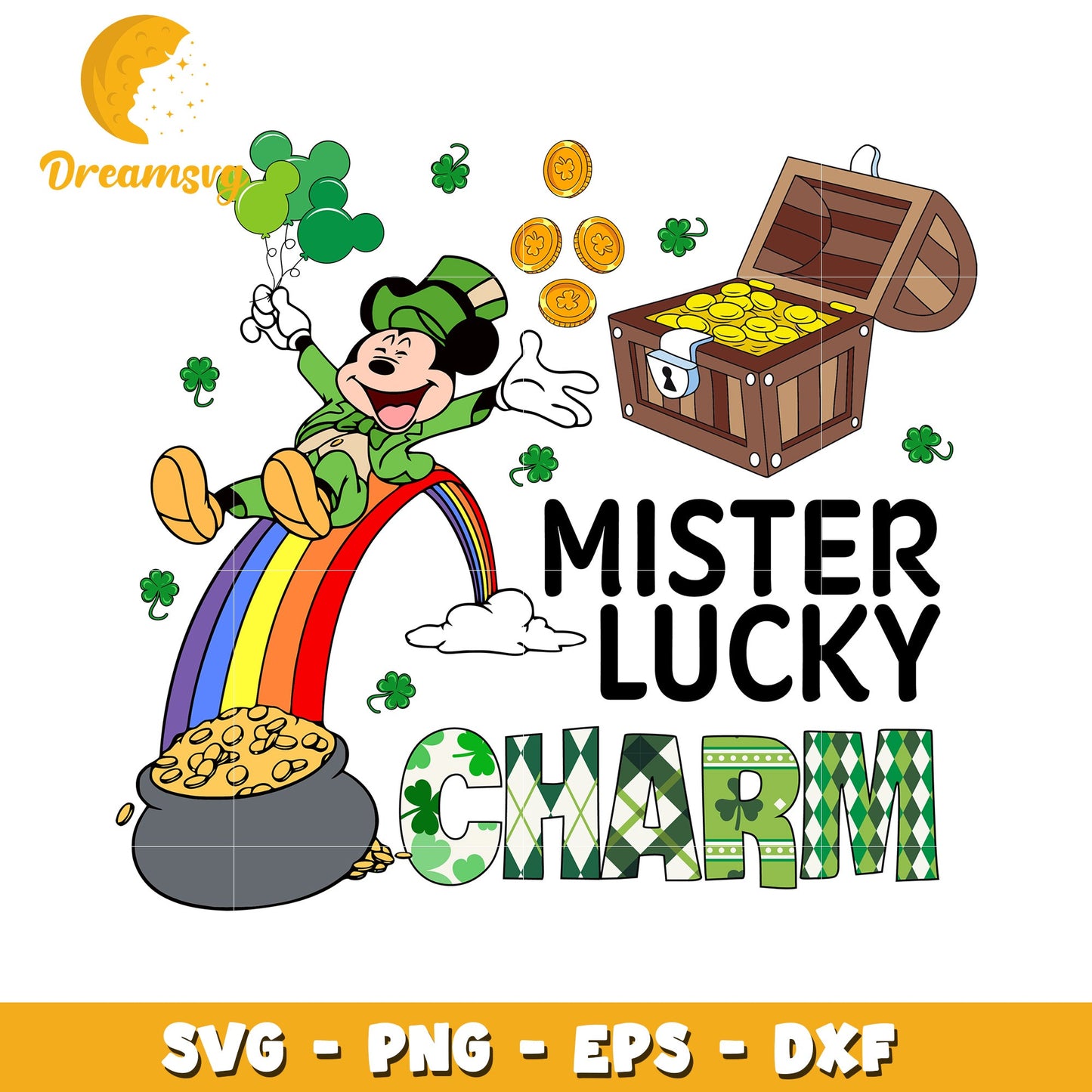 Mickey St Patricks Day SVG Lucky Charm